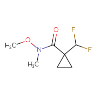 Chemical structure of 1-(difluoromethyl)-N-methoxy-N-methylcyclopropane-1-carboxamide - CSSB00019785626