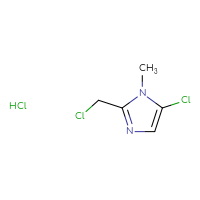 Chemical structure of 5-chloro-2-(chloromethyl)-1-methyl-1H-imidazole hydrochloride - CSSB00000700661