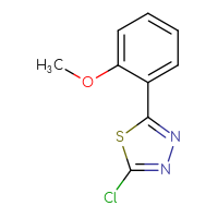 Chemical structure of 2-chloro-5-(2-methoxyphenyl)-1,3,4-thiadiazole - CSSB00011858431