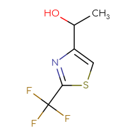 Chemical structure of 1-[2-(trifluoromethyl)-1,3-thiazol-4-yl]ethan-1-ol - CSSB00013250921
