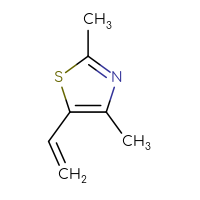 Chemical structure of 5-ethenyl-2,4-dimethyl-1,3-thiazole - CSSB00000076607