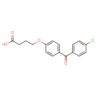 Chemical structure of 4-[4-(4-chlorobenzoyl)phenoxy]butanoic acid - CSSB00138438007