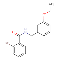 Chemical structure of 2-bromo-N-[(3-ethoxyphenyl)methyl]benzamide - CSSB00047451093