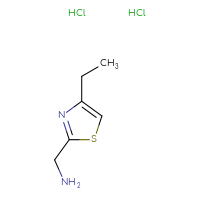 Chemical structure of 1-(4-ethyl-1,3-thiazol-2-yl)methanamine dihydrochloride - CSSB00015185314