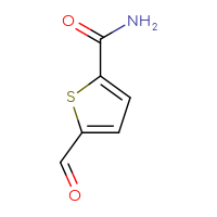 Chemical structure of 5-formylthiophene-2-carboxamide - CSSB00000689203