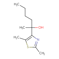 Chemical structure of 2-(2,5-dimethyl-1,3-thiazol-4-yl)hexan-2-ol - CSSB06601625638
