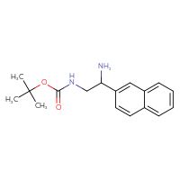 Chemical structure of tert-butyl N-[2-amino-2-(naphthalen-2-yl)ethyl]carbamate - CSSB00000694508