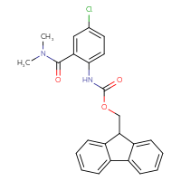 Chemical structure of (9H-fluoren-9-yl)methyl N-[4-chloro-2-(dimethylcarbamoyl)phenyl]carbamate - CSSB09893837442