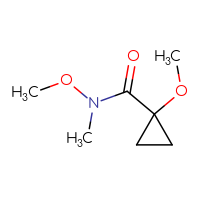 Chemical structure of N,1-dimethoxy-N-methylcyclopropane-1-carboxamide - CSSB00016249031