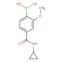 Chemical structure of [4-(cyclopropylcarbamoyl)-2-methoxyphenyl]boronic acid - CSSB00010751012