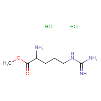 Chemical structure of methyl 2-amino-5-carbamimidamidopentanoate dihydrochloride - CSSB00025702618