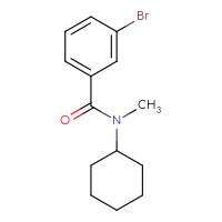 Chemical structure of 3-bromo-N-cyclohexyl-N-methylbenzamide - CSSB00000249566