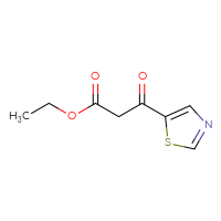 Chemical structure of ethyl 3-oxo-3-(1,3-thiazol-5-yl)propanoate - CSSB00012758789