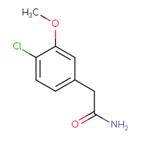 Chemical structure of 2-(4-chloro-3-methoxyphenyl)acetamide - CSSB02270737869