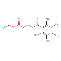 Chemical structure of ethyl 5-oxo-5-(2,3,4,5,6-pentamethylphenyl)pentanoate - CSSB00020572530
