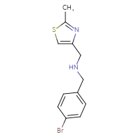 Chemical structure of [(4-bromophenyl)methyl][(2-methyl-1,3-thiazol-4-yl)methyl]amine - CSSB00000308089