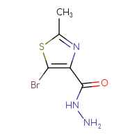 Chemical structure of 5-bromo-2-methyl-1,3-thiazole-4-carbohydrazide - CSSB00153536678
