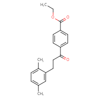 Chemical structure of ethyl 4-[3-(2,5-dimethylphenyl)propanoyl]benzoate - CSSB00020571447