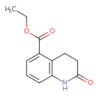 Chemical structure of ethyl 2-oxo-1,2,3,4-tetrahydroquinoline-5-carboxylate - CSSB00020635001