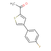 Chemical structure of 1-[4-(4-fluorophenyl)thiophen-2-yl]ethan-1-one - CSSB00010272659