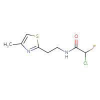 Chemical structure of 2-chloro-2-fluoro-N-[2-(4-methyl-1,3-thiazol-2-yl)ethyl]acetamide - CSSB09892014406