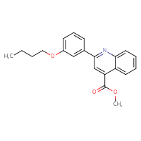 Chemical structure of methyl 2-(3-butoxyphenyl)quinoline-4-carboxylate - CSSB00121674736