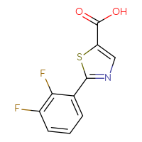 Chemical structure of 2-(2,3-difluorophenyl)-1,3-thiazole-5-carboxylic acid - CSSB00025794008