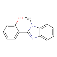 Chemical structure of 2-(1-methyl-1H-1,3-benzodiazol-2-yl)phenol - CSSB00000677853