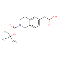 Chemical structure of 2-{2-[(tert-butoxy)carbonyl]-1,2,3,4-tetrahydroisoquinolin-6-yl}acetic acid - CSSB00010069781