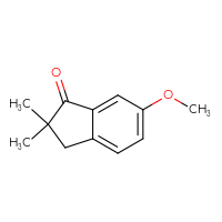 Chemical structure of 6-methoxy-2,2-dimethyl-2,3-dihydro-1H-inden-1-one - CSSB00000103030