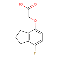 Chemical structure of 2-[(7-fluoro-2,3-dihydro-1H-inden-4-yl)oxy]acetic acid - CSSB06749845758