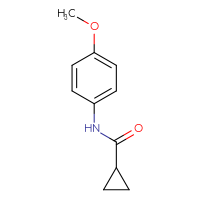 Chemical structure of N-(4-methoxyphenyl)cyclopropanecarboxamide - CSSB00000153952