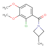 Chemical structure of 1-(2-chloro-3,4-dimethoxybenzoyl)-3-methylazetidine - CSSB01863580040