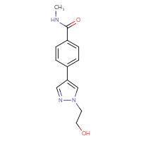 Chemical structure of 4-[1-(2-hydroxyethyl)-1H-pyrazol-4-yl]-N-methylbenzamide - CSSB06583104918