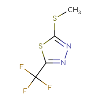 Chemical structure of 2-(methylsulfanyl)-5-(trifluoromethyl)-1,3,4-thiadiazole - CSSB00010238542