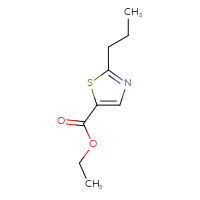 Chemical structure of ethyl 2-propyl-1,3-thiazole-5-carboxylate - CSSB00010261489