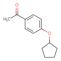 Chemical structure of 1-[4-(cyclopentyloxy)phenyl]ethan-1-one - CSSB00011214337