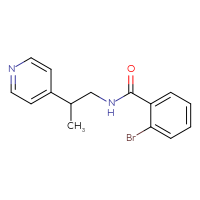 Chemical structure of 2-bromo-N-[2-(pyridin-4-yl)propyl]benzamide - CSSB00135827659