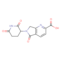 Chemical structure of 6-(2,6-dioxopiperidin-3-yl)-5-oxo-5H,6H,7H-pyrrolo[3,4-b]pyridine-2-carboxylic acid - CSSB06741647829