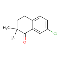 Chemical structure of 7-chloro-2,2-dimethyl-1,2,3,4-tetrahydronaphthalen-1-one - CSSB03552180157