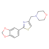 Chemical structure of 4-{[2-(2H-1,3-benzodioxol-5-yl)-1,3-thiazol-4-yl]methyl}morpholine - CSSB00104492711