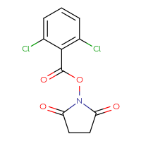 Chemical structure of 2,5-dioxopyrrolidin-1-yl 2,6-dichlorobenzoate - CSSB00160507435
