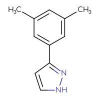 Chemical structure of 3-(3,5-dimethylphenyl)-1H-pyrazole - CSSB00013060022