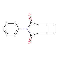 Chemical structure of 8-phenyl-8-azatricyclo[4.3.0.0²,⁵]nonane-7,9-dione - CSSB21189751345
