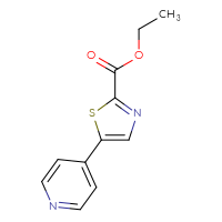 Chemical structure of ethyl 5-(pyridin-4-yl)-1,3-thiazole-2-carboxylate - CSSB00010253672