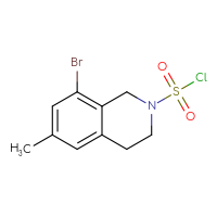 Chemical structure of 8-bromo-6-methyl-1,2,3,4-tetrahydroisoquinoline-2-sulfonyl chloride - CSSB14999591336