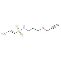 Chemical structure of (1E)-N-[3-(prop-2-yn-1-yloxy)propyl]prop-1-ene-1-sulfonamide - CSMB09888659650