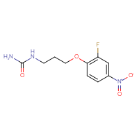 Chemical structure of [3-(2-fluoro-4-nitrophenoxy)propyl]urea - CSSB21432463365