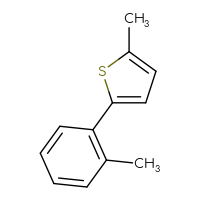 Chemical structure of 2-methyl-5-(2-methylphenyl)thiophene - CSSB06582868850