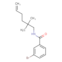 Chemical structure of 3-bromo-N-(2,2-dimethylhex-5-en-1-yl)benzamide - CSSB00040460271